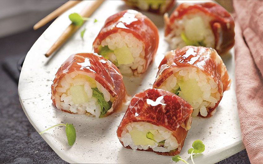 Sushi de melón