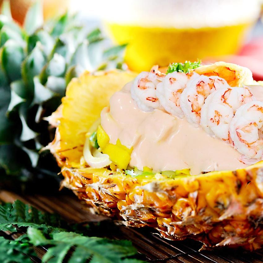 Piña rellena