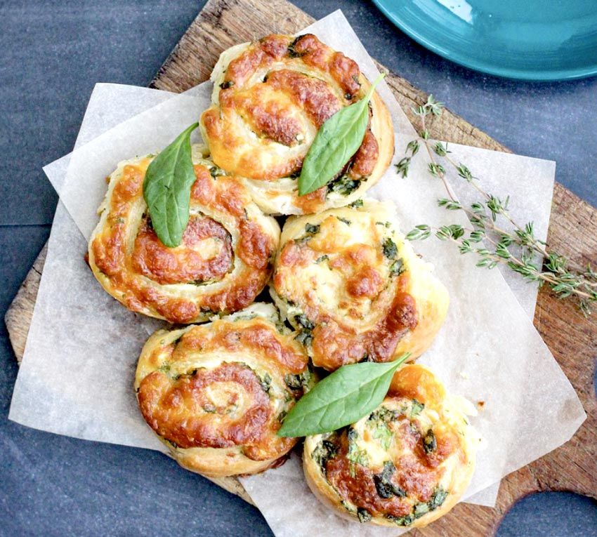 Roll espinacas y queso